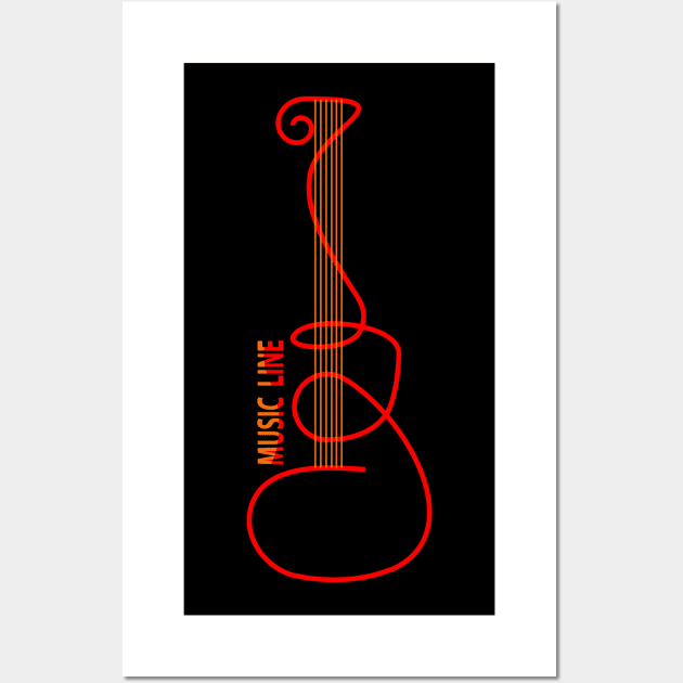 MUSIC LINE (color) Wall Art by aceofspace